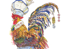 COCKEREL CHEF (Петух-шеф Повар), буква C, из серии Английская азбука, ABCFROLOV